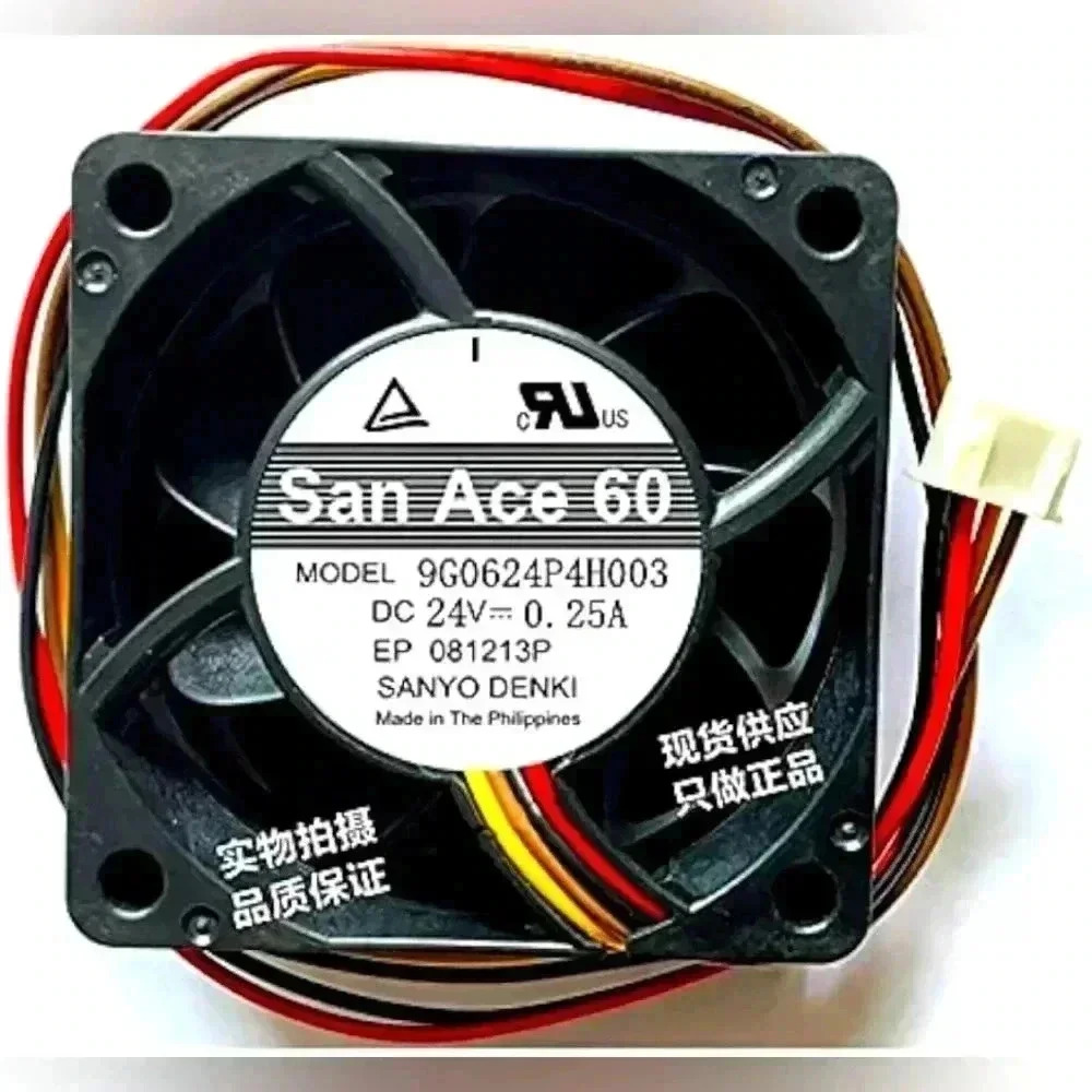 4Wire Server Cooling Fan SANYO 9G0624P4H003 DC24V 0.25A 60x60x25mm